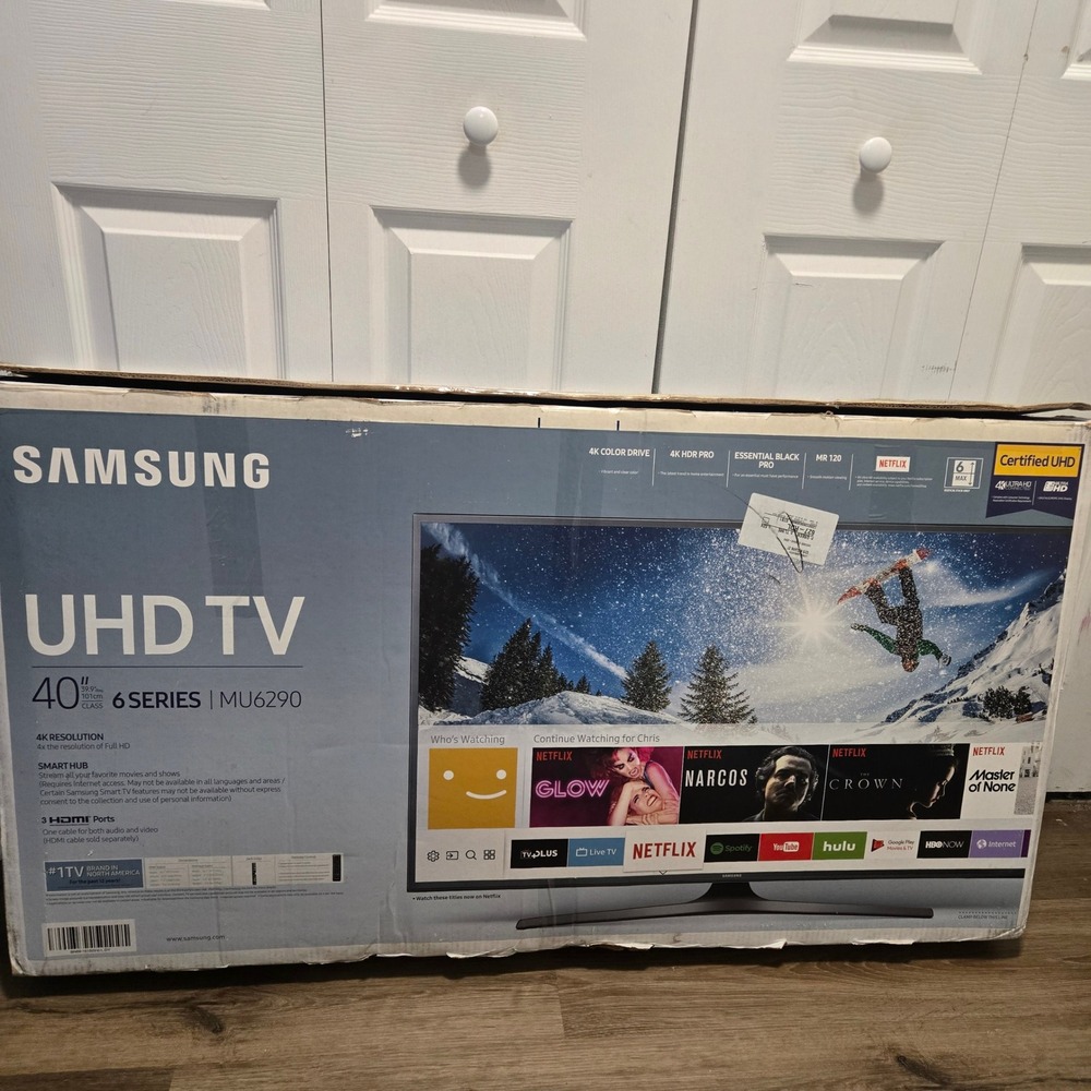 Samsung 40 Inch 6 Series MU6290 4K UHD Smart TV UN40MU6290F Black
